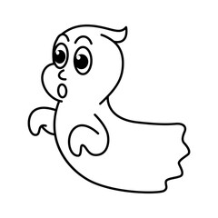 Boo ghost icon vector on trendy style for design and print