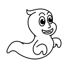 Boo ghost icon vector on trendy style for design and print