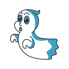 Boo ghost icon vector on trendy style for design and print