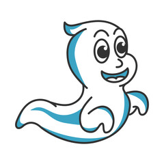 Boo ghost icon vector on trendy style for design and print