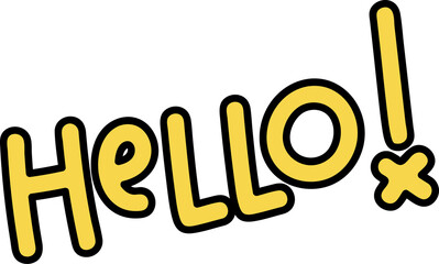 Groovy hello illustration