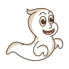 Boo ghost icon vector on trendy style for design and print