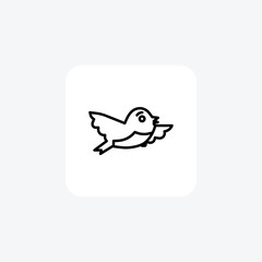 Embracing the Grace and Spirit of Sparrows Line Icon