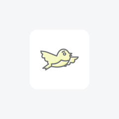 Embracing the Grace and Spirit of Sparrows Awesome Lineal Icon