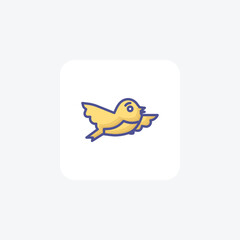 Embracing the Grace and Spirit of Sparrows Filled Outline Icon