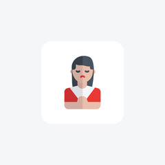Celebrating the Radiance of Christmas Women Flat Icon