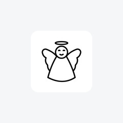 Obraz premium Enchanting Christmas Fairy Line Icon