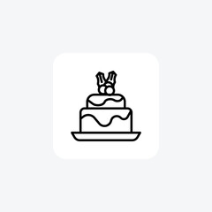 Delectable Cake Line Icon