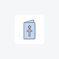 Fototapeta premium Heartfelt Christmas Cards Awesome Lineal Icon