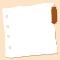 brown tone background, note paper, torn paper sticking