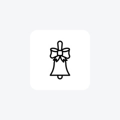 Melodious Christmas Bells Line Icon