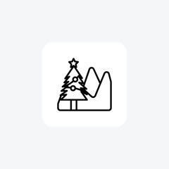Merry Christmas Hat Line Icon