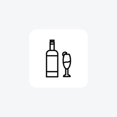 Elegant Wine Line Icon