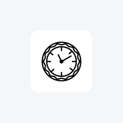 Merry Christmas Clocks Line Icon