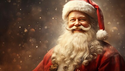 santa claus with christmas gifts