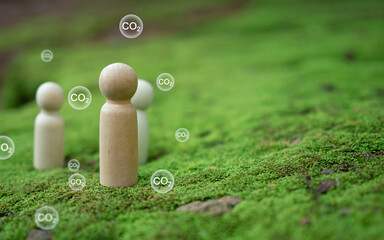 CO2 emission reduction concept, clean and friendly environment without carbon dioxide emissions....