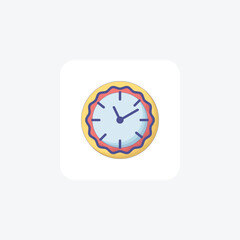 Merry Christmas Clocks Filled Outline Icon