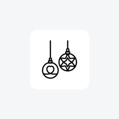 Christmas Lights Radiant Festivity Line Icon