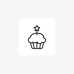 Cupcake Confections Christmas Delights Line Icon