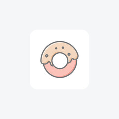 Merry Donut Wonderland Awesome Lineal Icon