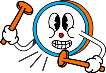 Groovy dump character music illustration