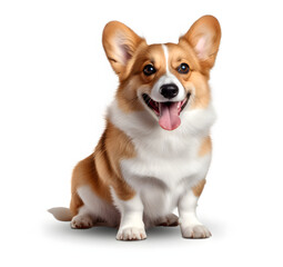 Corgi dog isolated on white background