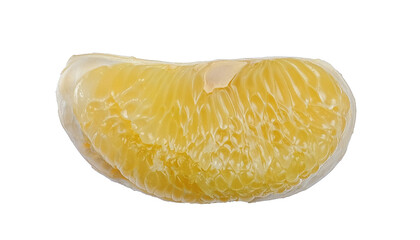 Sliced pomelo isolated on white background