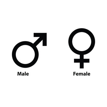 Male female Symbol icon. Gender icon. vector sign isolated on a white background illustration for graphic and web design.
