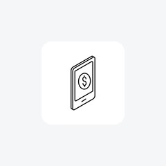 MobileCash Digital Transactions Isometric Icon