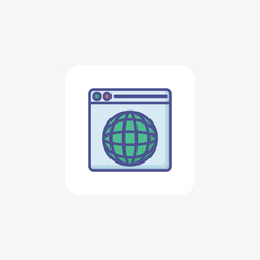 TechnoSphere Global Navigating the Digital Frontier Outline Fill Icon
