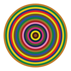 Colorful Concentric circle elements. Element for graphic web design, Template for print, textile, wrapping, decoration, vector illustration