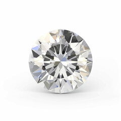 Diamond: Top view of loose brilliant round diamonds on a white background sharp quality