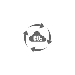 CO2 emissions icon isolated on transparent background