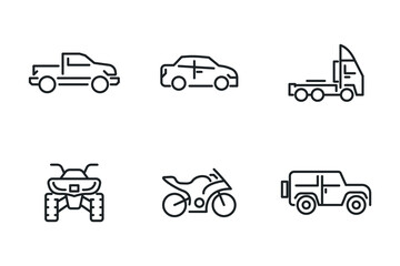 Car line icons set. Vector © Ilchenko Oleg