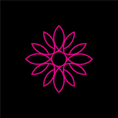 flower line icon