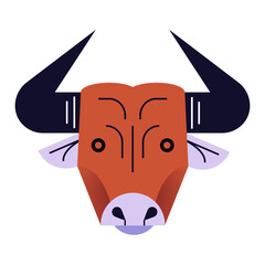 Taurus head gradient illustration