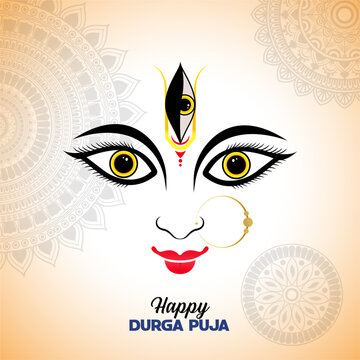 Happy Durga Puja Illustration Background Design
