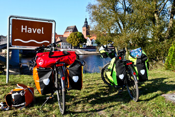 Bicycle Traveling at the River Havel