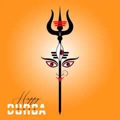 Happy Durga Puja Illustration Background Design