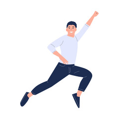 vector illustration of a jumping person character