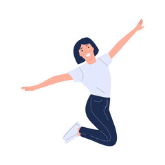 vector illustration of a jumping person character