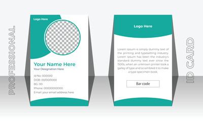 Modern minimalist corporate id card template Professional Identity Card Template Vector for Employee and Others