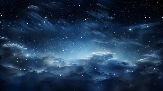 Dreamy night sky photo background
