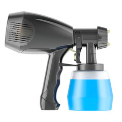 Electric painting spray gun, 3D rendering isolated on transparent background