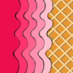 abstract colorful ice cream cone background 