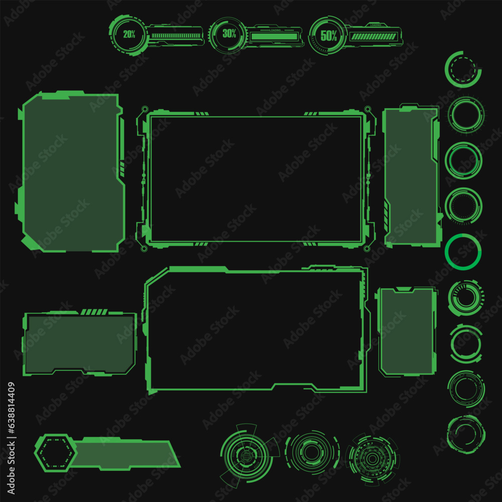 Poster abstract technology futuristic concept hud interface hologram elements of digital data and circle