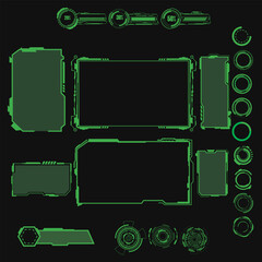 abstract technology futuristic concept hud interface hologram elements of digital data and circle	
