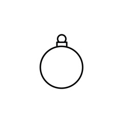 Premium Christmas ball icon or logo in line style. High quality sign and symbol on a white background. Vector outline pictogram for infographic, web design and app development