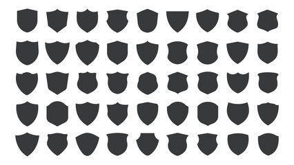 Shields icon set. Shield icons. Shields. Protect shield security vector. Collection of security shield icons. Security shield symbols. Vector illustration
