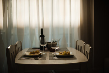 dinner table at home